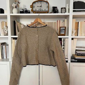 Women's Brown and Cream Jumper